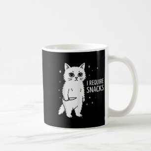 Taza De Café Gracioso gato tonto que necesito refrigerios