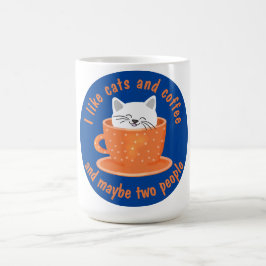 Taza De Café Gracioso gato y café Lover Coffee Mug