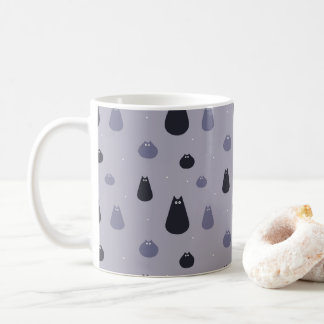 Taza De Café Gracioso Gatos Mug gris