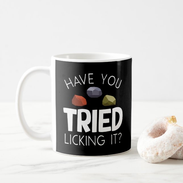 Taza De Café Gracioso Geólogo Lapidary Collector Rockhound (Con donut)
