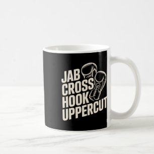 Taza De Café Gracioso Gimnasio De Boxeo Jab Cross Hook Uppercut