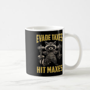 Taza De Café Gracioso Gimnasio De Levantamiento De Peso Raccoon