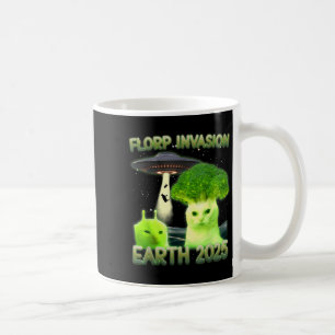 Taza De Café Gracioso Glerp Glorp Funny Alien Cat Meme Vintage