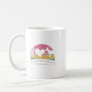 Taza De Café Gracioso Goat Vintage Retro Paz Amor Cabras Granja