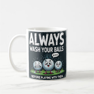 Taza De Café Gracioso Golf Lava Tus Bolas Antes De Jugar