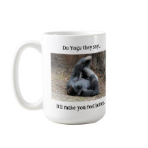 Gracioso Gorila Mug: Haz Yoga......