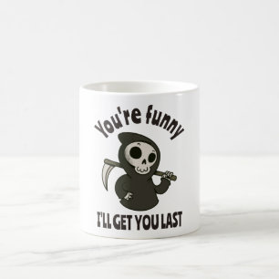Taza De Café Gracioso Grim Reaper Skeleton Halloween