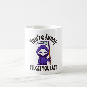 Taza De Café Gracioso Grim Reaper Skeleton Halloween