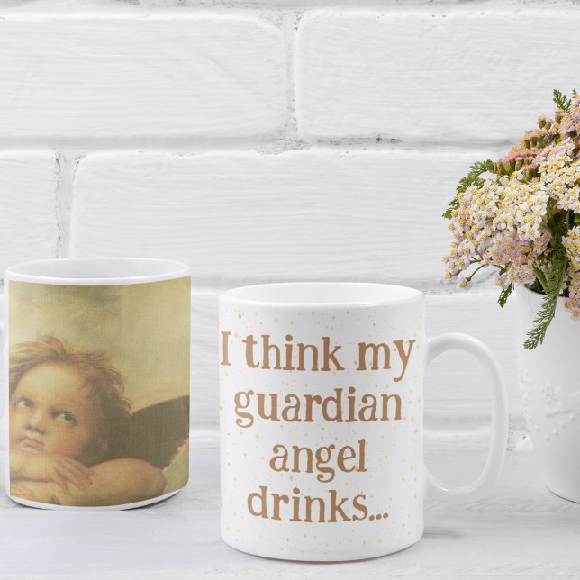 Taza De Café Gracioso Guardian Angel Cita Mug (Subido por el creador)