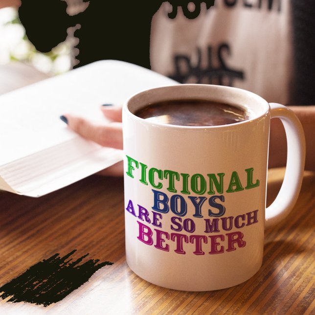 Taza De Café Gracioso gusano de biblioteca Los chicos ficticios (Subido por el creador)