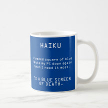 Gracioso Haiku a la pantalla azul de la muerte