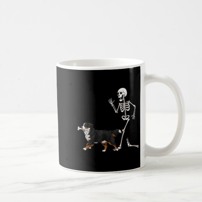 Taza De Café Gracioso Halloween Perro De Montaña Bernés Y Esque (Derecha)