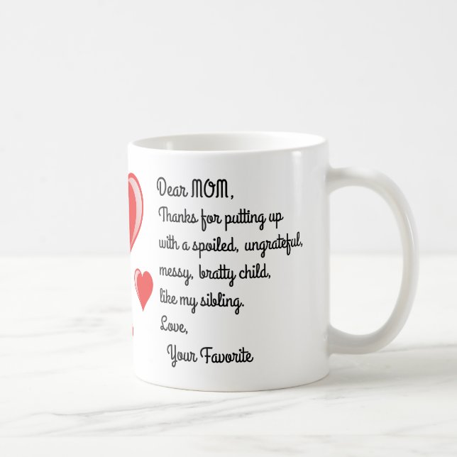 Taza De Café Gracioso hijo favorito (Derecha)