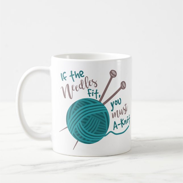 Taza De Café Gracioso Humor Tejido Agujas Yarn (Izquierda)
