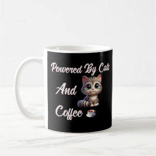 Taza De Café Gracioso Impulsado Por Gatos Y Café