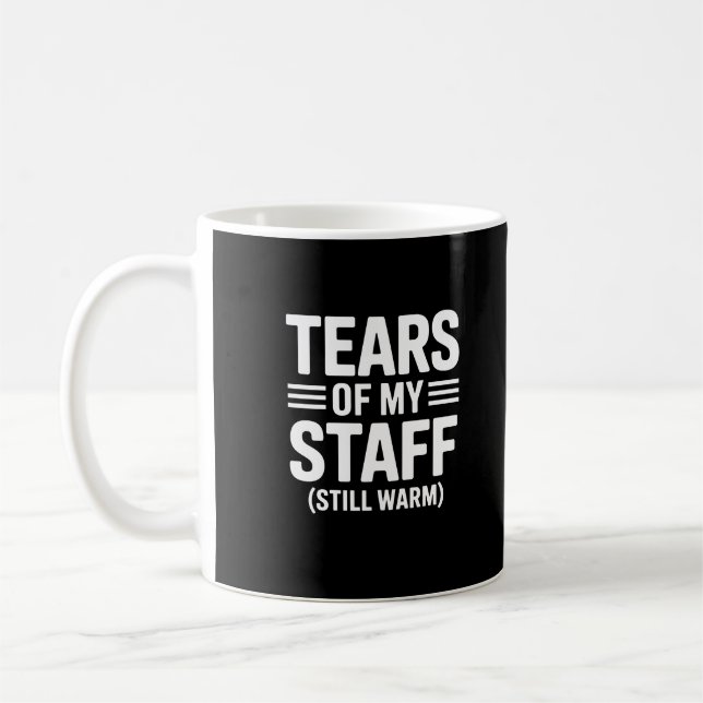 Taza De Café Gracioso Jefe Regalo Lágrimas Del Humor De Mi Ofic (Izquierda)