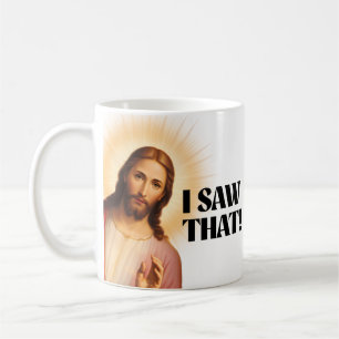 Taza De Café Gracioso Jesús Meme Lo Vi