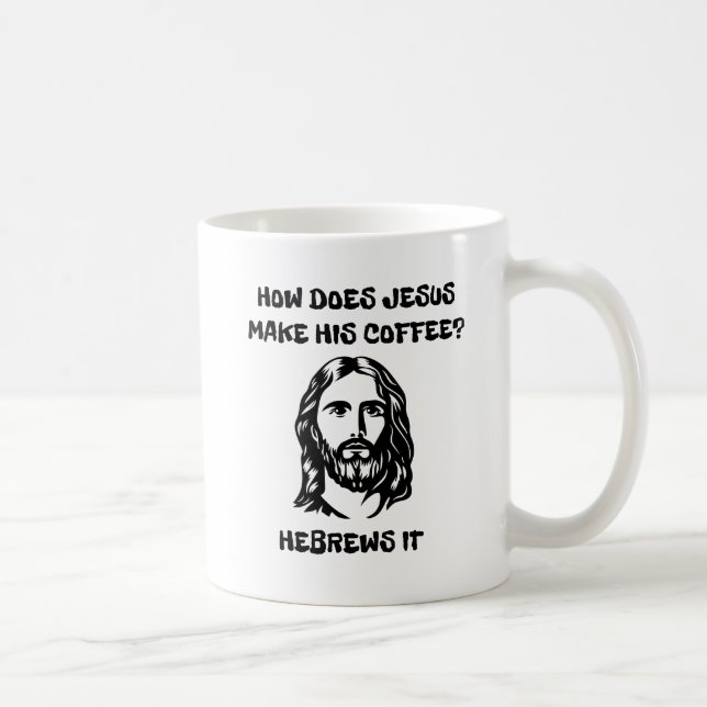 Taza De Café Gracioso Jesus Mug (Derecha)