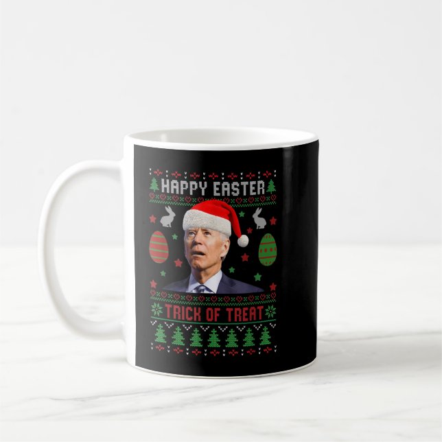 Taza De Café Gracioso Joe Biden Feliz Truco De Pascua O Trate F (Izquierda)
