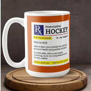 Taza De Café Gracioso jugador de hockey prescripción Mug
