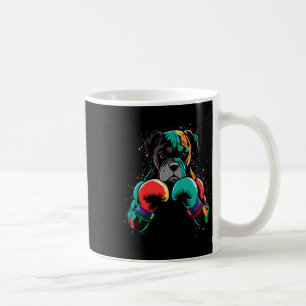 Taza De Café Gracioso Kickboxing O Boxeo De Boxeo Perro Hombres