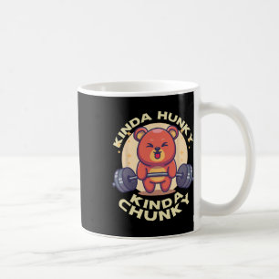 Taza De Café Gracioso Kinda Chunky Kinda Hunky Gym Po