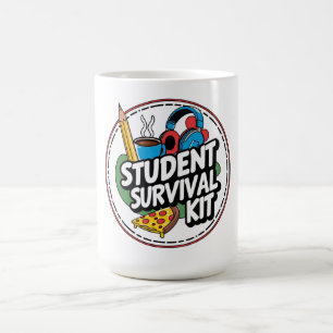Taza De Café Gracioso kit de supervivencia estudiantil de vuelt