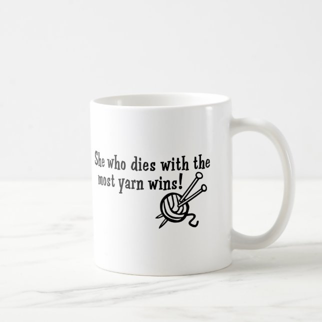 Taza De Café Gracioso Knitting (Derecha)