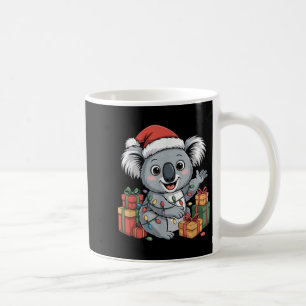 Taza De Café Gracioso Koala Santa Hat Animals Amantes de la Fea