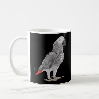 Taza De Café Gracioso loro gris africano de la hoodie de pájaro