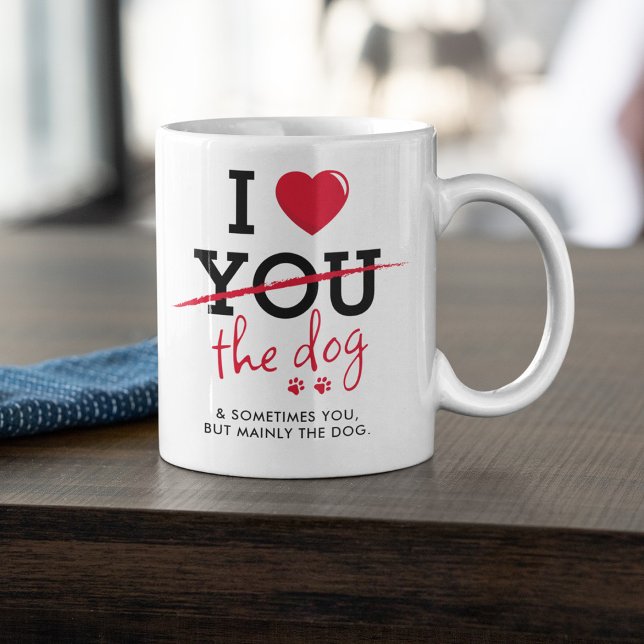 Taza De Café Gracioso Me Encanta El Perro Valentines (Subido por el creador)