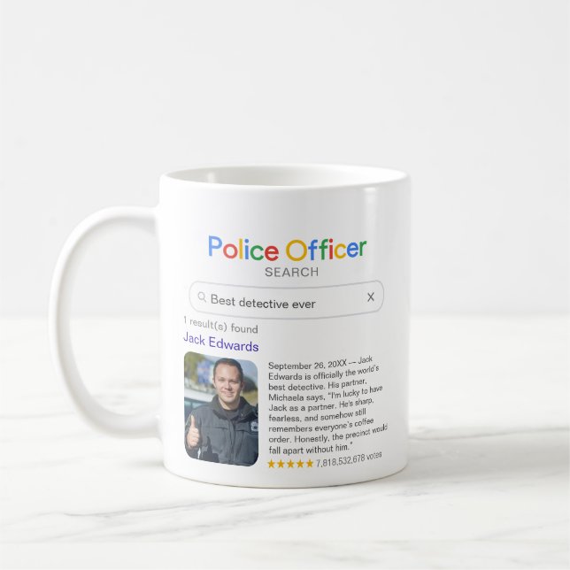 Taza De Café Gracioso Mejor Cop Resultados De La Búsqueda Y Fot (Izquierda)
