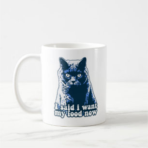 Taza De Café Gracioso meme de gatos enojados para gatos y dueño