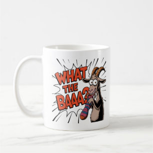 Taza De Café Gracioso Meme de Goat - "¿Qué BAAA?" Hilarious Ani