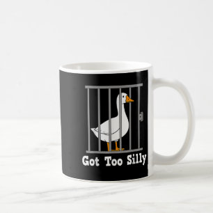 Taza De Café Gracioso Meme De Goose Con Humor Demasiado Silenci