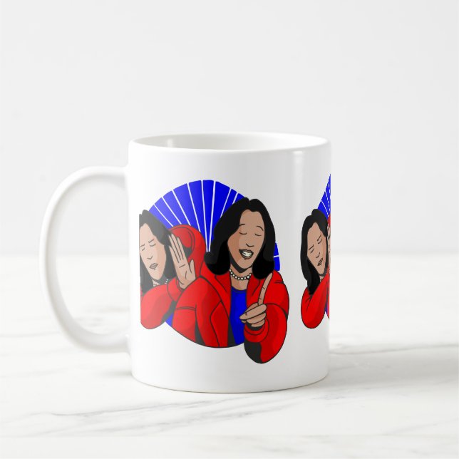 Taza De Café gracioso meme del vicepresidente kamala harris (Izquierda)