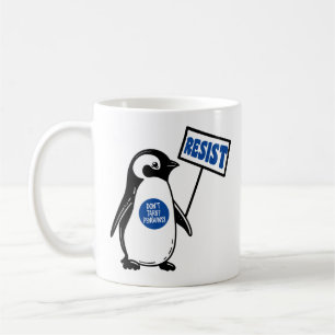 Taza De Café Gracioso meme político Penguin Tariff