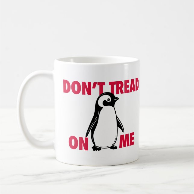 Taza De Café Gracioso meme político Penguin Tariff (Izquierda)