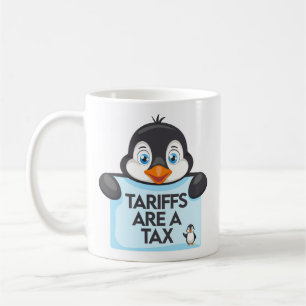 Taza De Café Gracioso meme político Penguin Tariff
