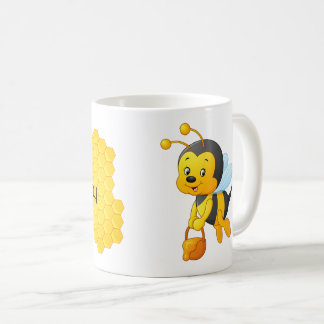 Taza De Café Gracioso Mug - ¡Abeja Feliz!
