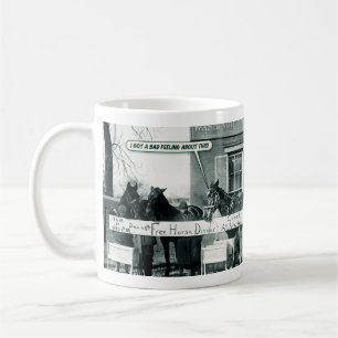 Taza De Café Gracioso Mug - Cena de caballos