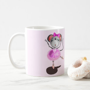 Taza De Café Gracioso Mug con bailarina de ballet feliz de Ball