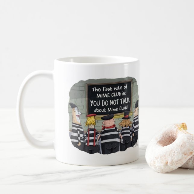 Taza De Café Gracioso Mug con mimes (Con donut)