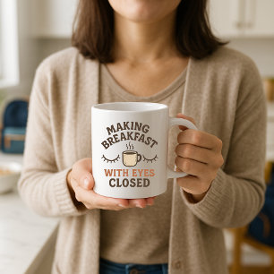Taza De Café Gracioso Mug De Padres; Padres De Desayuno
