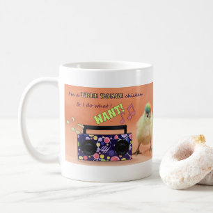 Taza De Café Gracioso Mug de pollo de rango libre