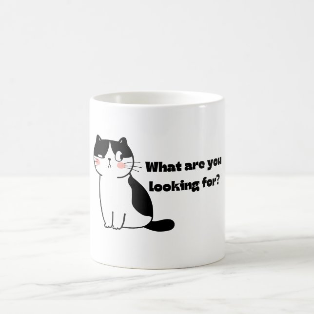 Taza De Café Gracioso Mug: Gato lindo (Centro)