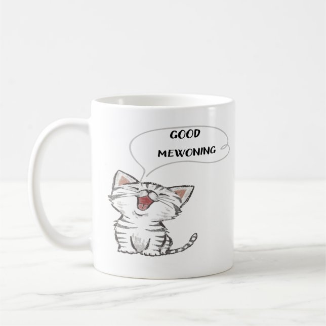 Taza De Café Gracioso Mug Para Los Amantes Del Gato (Izquierda)