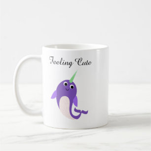 Taza De Café Gracioso Narwhal Mug sintiéndose un café lindo