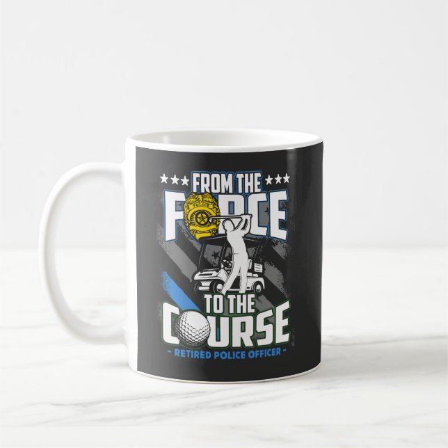 Taza De Café Gracioso Oficial de Policía Retirado Regalo de Jub (Izquierda)