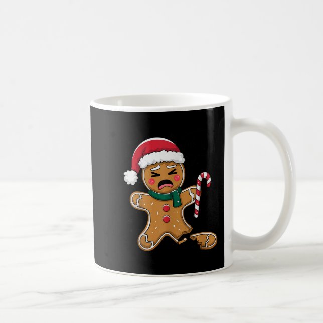 Taza De Café Gracioso Oh Snap Gingerbread Navidades Snacks (Derecha)